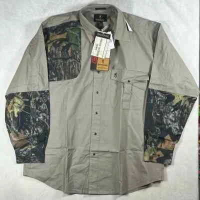 NWT Browning Super Naturals XL Rugged Outdoors Thick Shooting Tactical Tan Shirt