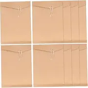 KAILIKETIY Document Pouch Paper Bag A4 File Envelope String Tie Closure Organiser