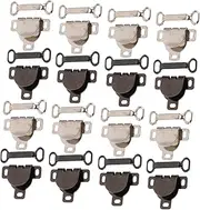 [Holibanna] 20 Set Metal Hook and Bar Fasteners for Pants Invisible Waist Tightener Clips Sewing Clothing Closure Hooks for Trousers, Skirts, and Bras