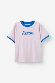 [Cotton On Kids] Cotton On Kids - Barbie Drop Shoulder Short Sleeve Tee - Lcn mat barbie in malibu/lavender fog 8 LCN MAT BARBIE IN MALIBU/LAVENDER FOG