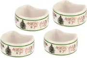 Spode Christmas Tree Gold Napkin Ring Set of 4 Christmas Napkin Rings
