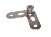 Meccano Bell Crank with Boss - nickel finish (128)