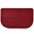 Slip-Resistant Kitchen Floor Mat, Half Round Red Kitchen Rug with Rubber Back...