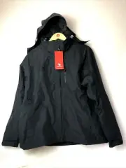CAMEL CROWN NWT Women's Ski Jacket Waterproof 3 in 1 Winter Coat Sz XXL Black