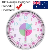 Kid's Teaching Clock. Learn to Tell Time. Educational Wall Clock for Children