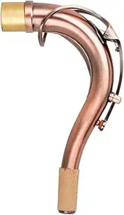 Kisangel Alto Saxophone Bend Neck Replacement Curved for Enhanced Intonation Smooth Surface for Comfortable Playing Experience Durable Accessory Antique Finish