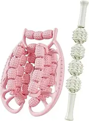 Qianly 2Pcs Leg Massage Rollers, Foam Stick for Relaxation of Thighs And Shoulders, Pink