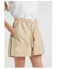 NWT LEE MATHEWS Bryant Side Stripe Shorts Camel sz S GOOP
