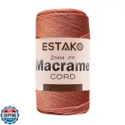 Estako 2 mm PP Polyester Macrame Cord 100% Polypropylene Perfect Supplies for