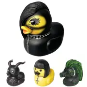 Dark Rubber Duck Rock Duck Satan Ducks,Novelty Halloween Ducks Home Office Decor