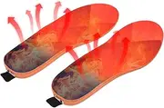 Heated Insoles for Men Rechargeable | USB Rechargeable Foot Warmer with Remote Control | Women & Men Cuttable Heated Boot Insoles with 3 Heating Levels for Camping Hiking
