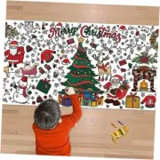 Xmas Giant Coloring Poster/Tablecloth-Christmas Crafts Christmas Red and Green