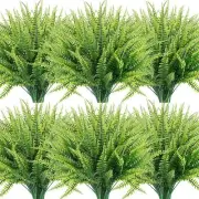 12 Bundles Artificial Plants, Fake Outdoor UV Resistant No Boston Fern Greenery