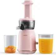 Cold Press Juicer, Juicer Machines for Vegetable and Fruit with Upgraded Pink