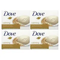 在飛比找iHerb優惠-[iHerb] Dove 舒緩，塊皂，燕麥片和大米牛奶香，4