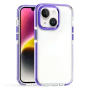For Iphone 15 Two-Colour Tpu Transparent Pc Shockproof Phone Case