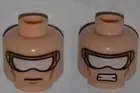 LEGO - Minifig, Head w/ Gold & White Goggles & Cheek Lines (Nova)