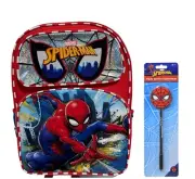 Marvel Spiderman "COOL EYES" 16" Boys Large School Backpack & Pen, Boys