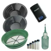 JP4B 1/2" Large Gold Classifier Screen & Gold Pan Panning Kit