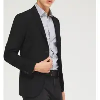 在飛比找蝦皮購物優惠-全新現貨Sisley男性西裝外套黑色SlimFit修身纖瘦款