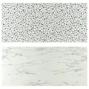 LYSEKIL wall panel, double sided white marble effect/terrazzo effect, 119.6x55 cm