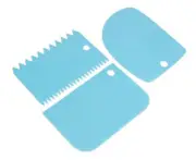 DIY Scraper Cream Scraper Set Cake Mold Tool 3PCS(BLUE)