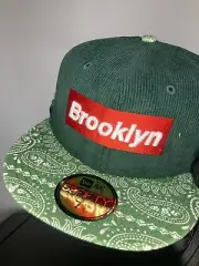 MyFitteds X New Era BROOKLYN NETS 10TH ANNIVERSARY GREEN PAISLEY 7 1/4
