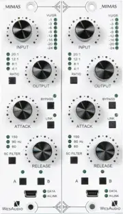 WesAudio _MIMAS Gemini Stereo Pair 500 Series Compressor