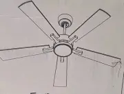 NEW Smafan Smart Ceiling Fan 56". Wood Reversible Blades