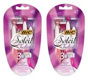 2 X Soleil Twilight Razor for Women 4 Pack Lavender Scent (8 Razors Total) Lot