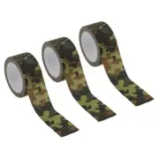 Camouflage Tape 2" x 11 Yards, 3 Pack Self Adhesive Camo Tape Wrap, Dark Camo