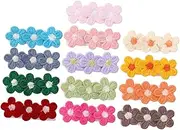 SWOOMEY 13Pcs Flower Hair Clips for Fully Lined Alligator Barrettes Soft Fabric Wrapped Non Slip Hair Accessories for Boy Girl and Teens