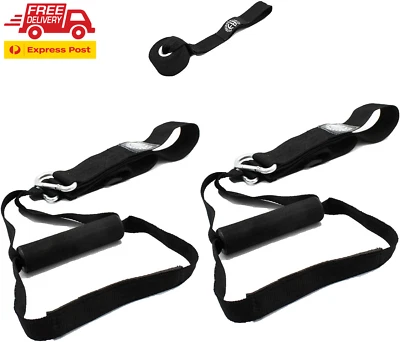 Suspension Training Straps with Door Anchor - Training Straps for Home Gym - Gre