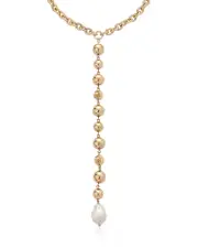 Ettika Deep Drop Cultured Freshwater Pearl Lariat Necklace, 15-20