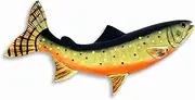 Handpainted Brown Brook Trout Wall Mount Decor Plaque Game Fish Replica 18