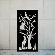 Modern Decorative Screen Panel - ACP Rectangle 60cm x 120cm - Indoor/Outdoor - N.1 Black