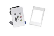 Dynalink VGA 3.5mm USB B and RCA Wallplate Dual Cover Flyleads