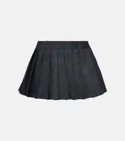 [The Frankie Shop] The Frankie Shop Blake pleated denim miniskirt AU 14 blue