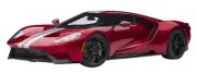 2017 Ford GT Liquid Red Metallic with Silver Stripes 1/12 Model Car by A