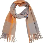 [GLigeT] Scarf Versatile Plaid Scarf, Thickened Tassel Scarf, Rainbow Scarf Shawl, Matching Scarf For Couples Chunky Oversized Winter/Fall