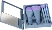 MOTHNUR 1 Set Travel Makeup Brush Set with Portable Case Bristle Brushes for Eyeshadow Powder and Blush for Women The Go