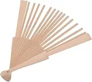 Unfinished Fan Frame Material 16 Ribs 23cm DIY Folding Fan Ribs Hand Crafted Frame Wood for Creative Projects
