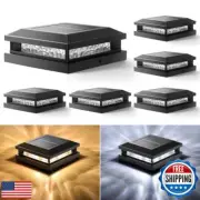 Solar Post Cap Lights 6-Pack, 2 Modes 16LEDs Bright Solar Post Lights Outdoor