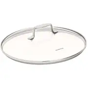 Scanpan Impact 24cm Tempered Glass Lid Cover w/ Stainless Steel Rim/Handle Round