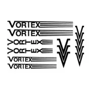Vortex - Stripes BLACK DIECUT Decal set - old school bmx