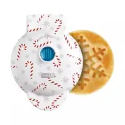 Dash Snowflake Print 4" Mini Waffle Maker - Candy Cane Design