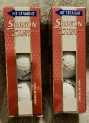 New Hit Straight Srixon Lady Soft Feel Pure White Golf Balls 3 Count 2 Boxes