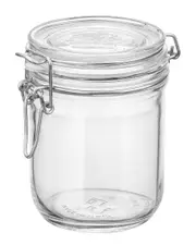 Bormioli Rocco Set of 6 Fido Cylinder 17.5 oz Food Jars