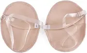 Niome 1 Pair Armpit Sweat Absorbing Pad Washable Convenient Strong Self Adhesive Adjustable Clear Shoulder Strap Skin Color