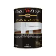 Feast Watson Stain & Varnish Liming White gives a soft- milky white effect toti